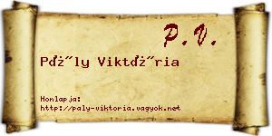 Pály Viktória névjegykártya